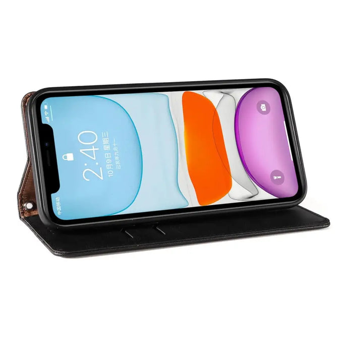 Magnet Strap Case for iPhone 13 Pouch Wallet + Mini Lanyard Pendant Black - Cell phone cases and covers<<<HurtelXML