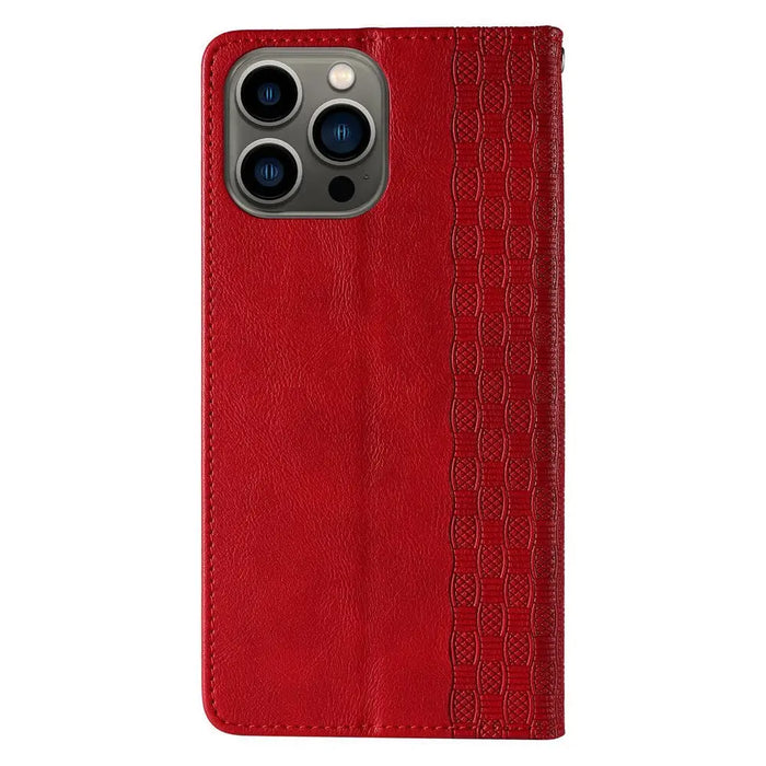Magnet Strap Case Case for iPhone 13 Pro Max Pouch Wallet + Mini Lanyard Pendant Red - Cell phone cases