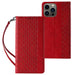 Magnet Strap Case for iPhone 14 Flip Wallet Mini Lanyard Stand red - Cell phone cases and covers<<<HurtelXML
