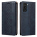 Magnet Strap Case Case for Samsung Galaxy S22 Ultra Pouch Wallet + Mini Lanyard Pendant Blue - Cell phone cases