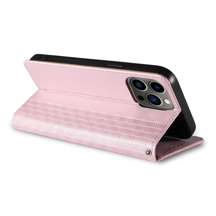 Magnet Strap Case iPhone 14 Case Flip Wallet Mini Lanyard Stand Pink - Cell phone cases and covers<<<HurtelXML