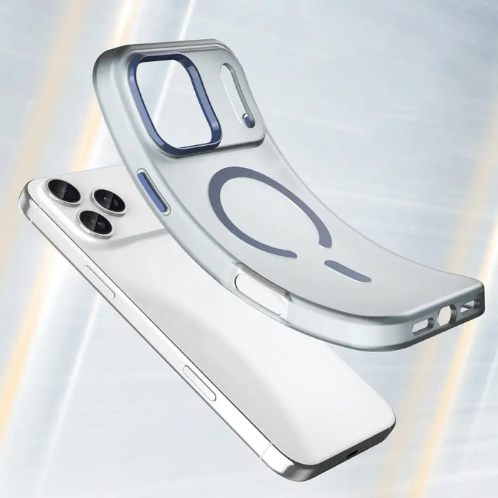 Magnetic Abrasive iPhone 17 Pro Case Compatible with MagSafe - Matte Blue - Cell phone cases and covers<<<HurtelXML