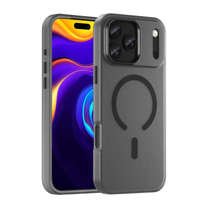 Magnetic Abrasive iPhone 17 Pro Case Compatible with MagSafe - Matte Black - Cell phone cases and covers<<<HurtelXML