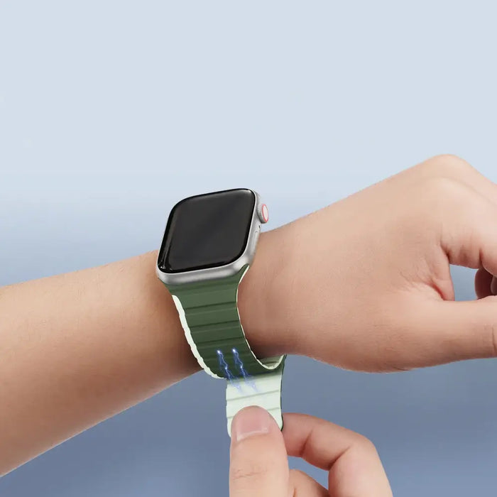 Magnetic Apple Watch SE 9 8 7 6 5 4 3 2 1 (41 40 38 mm) Dux Ducis Strap (LD Version) - green - Cell phone cases