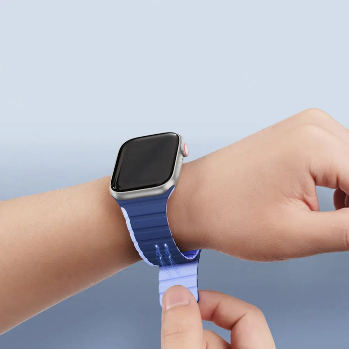 Magnetic Apple Watch Ultra SE 9 8 7 6 5 4 3 2 1 (49 45 44 42 mm) Dux Ducis Strap (LD Version) - Blue - Cell phone cases