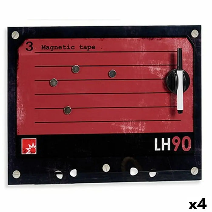 Magnetic Board with Marker Gift Decor Yellow Brown Red Green 40 x 30 cm 1 x 40 x 30 cm (4 Units) - Декорация и