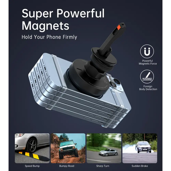 Magnetic car holder witch charger Choetech T205-F 15W (black) - Phone holders<<<Car accessories<<<InnproXML&&&Cell