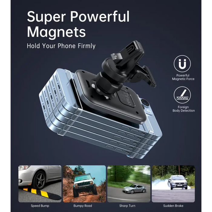 Magnetic car holder witch charger Choetech T206-F 15W (black) - Phone holders<<<Car accessories<<<InnproXML&&&Cell