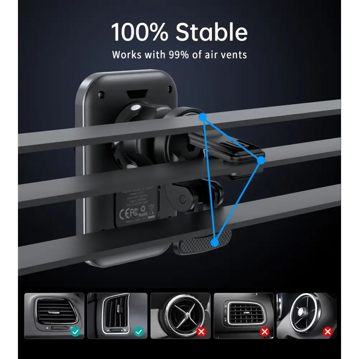 Magnetic car holder witch charger Choetech T206-F 15W (black) - Phone holders<<<Car accessories<<<InnproXML&&&Cell