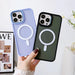 Magnetic Color Matte Case for iPhone 15 Plus - Burgundy - Cell phone cases and covers<<<HurtelXML