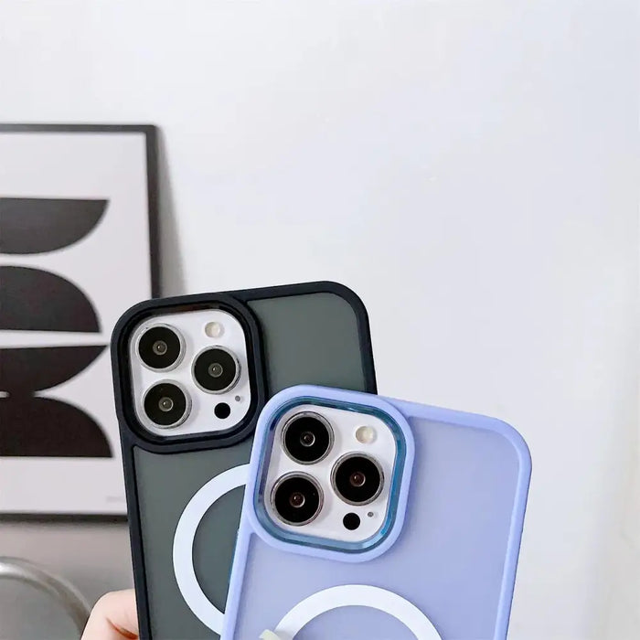 Magnetic Color Matte Case for iPhone 15 Pro Max - Burgundy - Cell phone cases and covers<<<HurtelXML