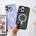 Magnetic Color Matte Case for iPhone 15 Pro Max - navy blue - Cell phone cases and covers<<<HurtelXML