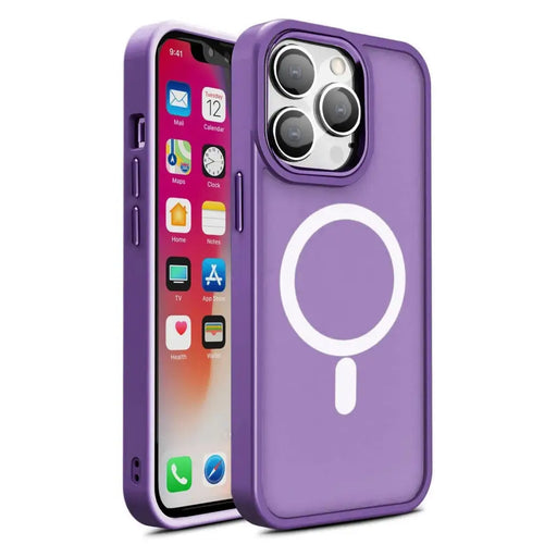 Magnetic Color Matte Case for iPhone 15 Pro Max - purple - Cell phone cases and covers<<<HurtelXML