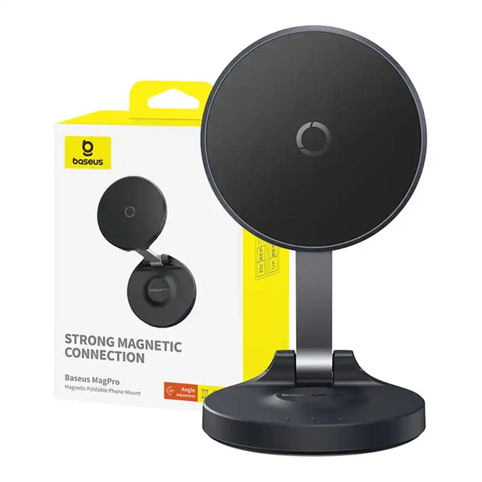Magnetic Desktop Phone Stand Baseus MagPro self-adhesive (black) - Straps mounts