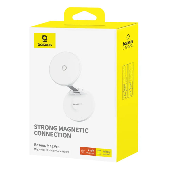 Magnetic Desktop Phone Stand Baseus MagPro self-adhesive (white) - Straps mounts