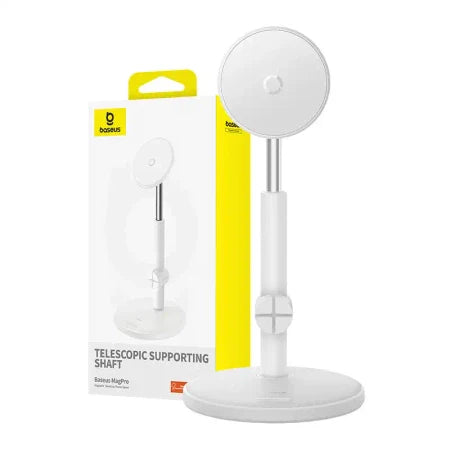 Magnetic Desktop Phone Stand Baseus MagPro (white) - Straps mounts and holders<<<Mounts<<<Tripods<<<Selfie