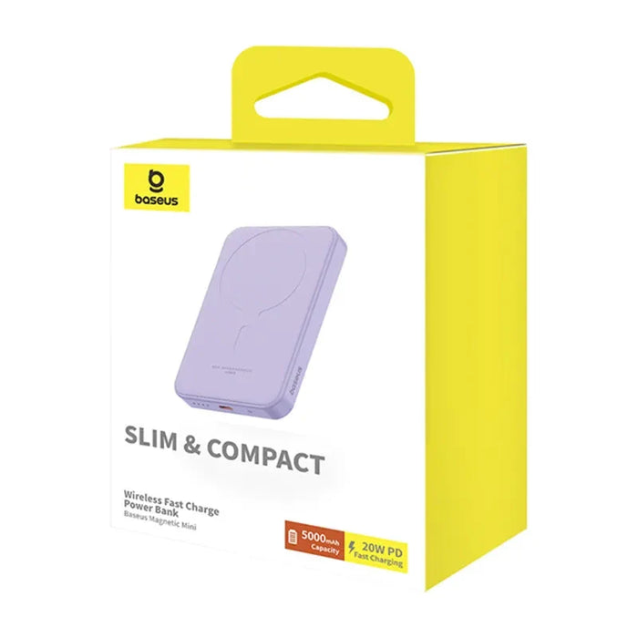 Magnetic Mini Powerbank Baseus 5000mAh 20W (purple) - Powerbanks<<<GSM Accessories<<<InnproXML&&&Powerbanks<<<HurtelXML