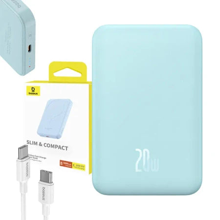 Magnetic Mini Powerbank Baseus 5000mAh USB-C 20W (blue) - Powerbanks<<<Energy<<<InnproXML&&&Powerbanks<<<HurtelXML