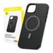 Magnetic Phone Case for iPhone 15 Plus Baseus Fauxther Series (Black) - Protective cases for smartphones<<<Cases<<<GSM