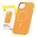 Magnetic Phone Case for iPhone 15 Pro Baseus Fauxther Series (Orange) - Protective cases for smartphones<<<Cases<<<GSM