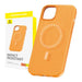 Magnetic Phone Case for iPhone 15 ProMax Baseus Fauxther Series (Orange) - Protective cases