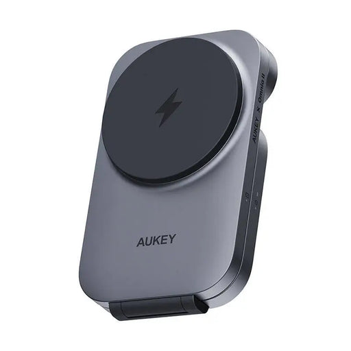 Magnetic Wireless Charger 3 in 1 MagFusion Aukey LC-MC312 15W Qi2 (gray) - Wireless chargers<<<Chargers<<<GSM