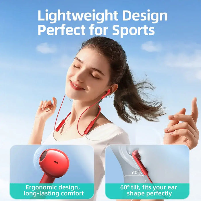 Magnetic Wireless Neckband Headphones Joyroom JR-DS1 (red) - Wired<<<Headphones<<<Audio<<<InnproXML&&&Headphones
