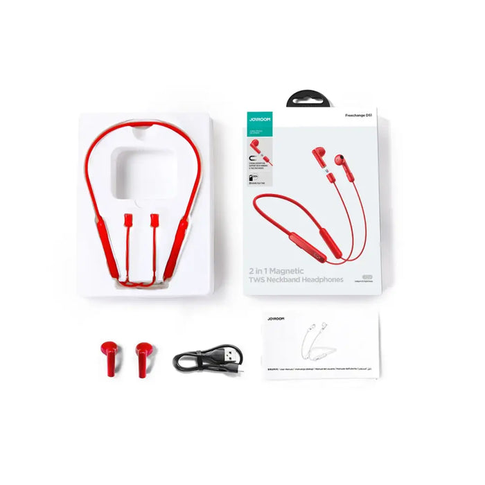 Magnetic Wireless Neckband Headphones Joyroom JR-DS1 (red) - Wired<<<Headphones<<<Audio<<<InnproXML&&&Headphones