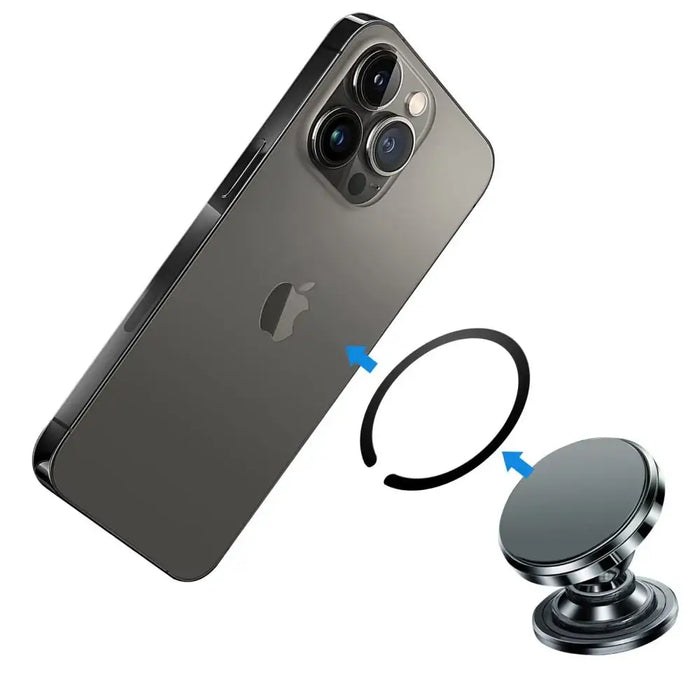 MagSafe Tech-Protect MetalPlate Universal Magnetic Ring - Black / Silver (2 pcs.) - Cell phone holders<<<HurtelXML