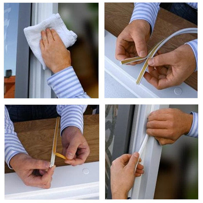 RUBBER SEAL E-PROFILE 6 M FOR WINDOWS AND DOORS WHITE COLOR MAGUS EPDM-6EW