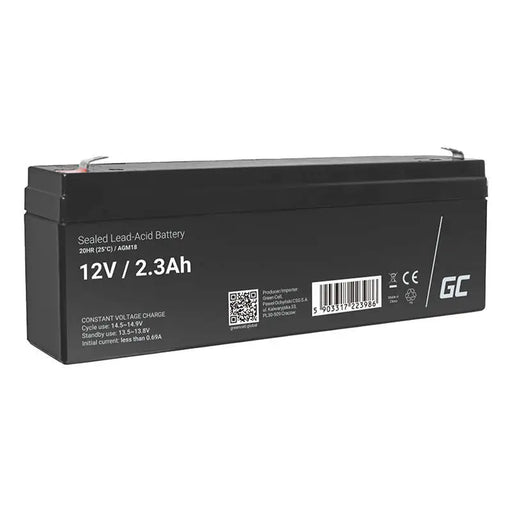Maintenance-free AGM VRLA Green Cell AGM18 12V 2.3Ah Battery (for alarm system cash register toy)