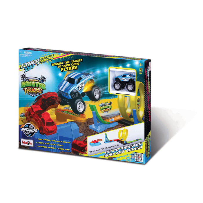 Писта Maisto Cyber Racers - Micro Monster Spin and Smash, с количка