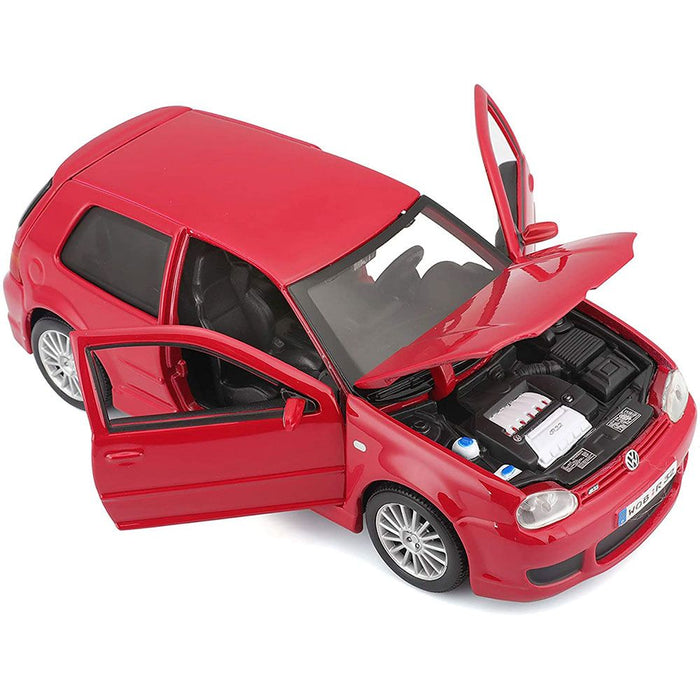 Метална количка Maisto Special Edition - Volkswagen Golf R32, 1:24, червена
