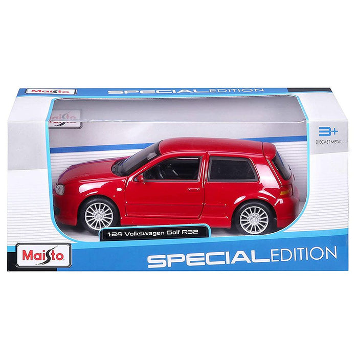 Метална количка Maisto Special Edition - Volkswagen Golf R32, 1:24, червена