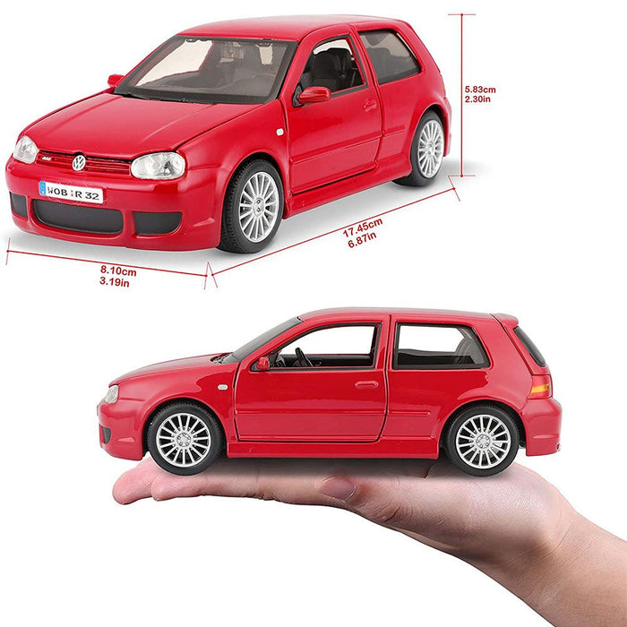 Метална количка Maisto Special Edition - Volkswagen Golf R32, 1:24, червена