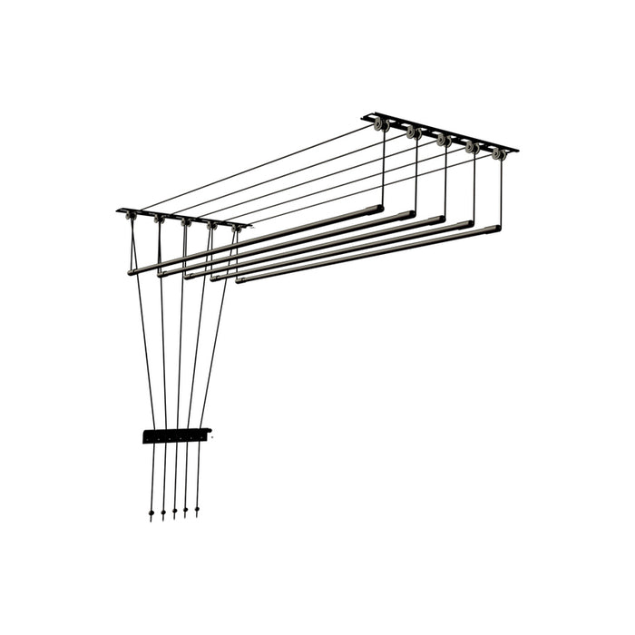 CEILING SPACE CLOTHES DRYER 2 M 6 POSITIONS BLACK MAK