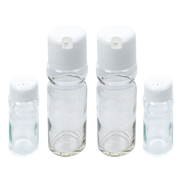 OLIVERNIK AND KIT SALT PEPPER PLASTIC AND GLASS MAK