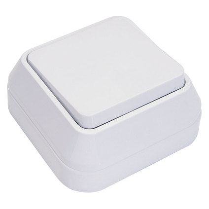 SINGLE-POLE SWITCH FOR OUTDOOR MOUNTING WHITE IP20 MAKEL MIMOSA