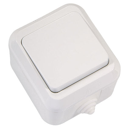 SINGLE POLE SWITCH MOISTURE PROTECTION IP44 WHITE MAKEL VIOLET