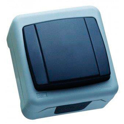 SINGLE-POLE SWITCH WATERPROOF IP55 GRAY MAKEL ALOE VERA