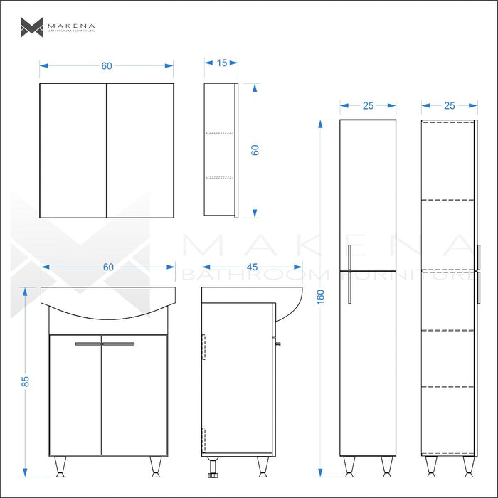 HYPE BASE CABINET WITH SINK 60CM