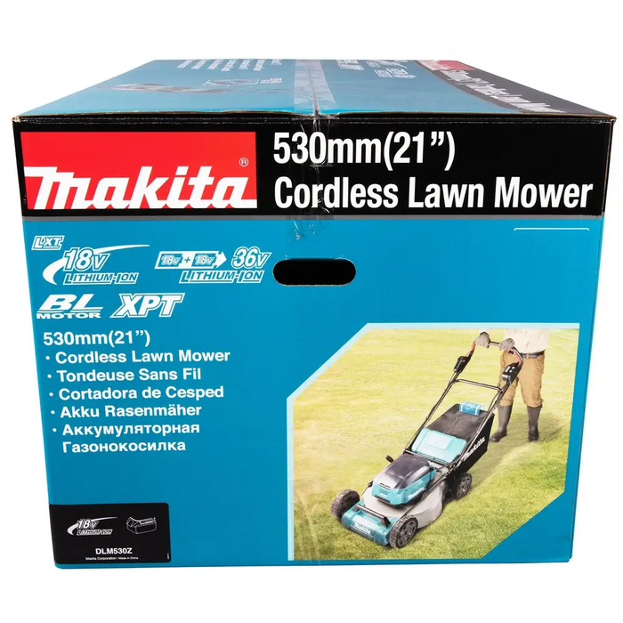 Makita DLM530Z lawn mower Walk behind lawn mower Battery Black Blue - MowersNAK-KOS<<<Cordless toolsNAK<<<ActionPL