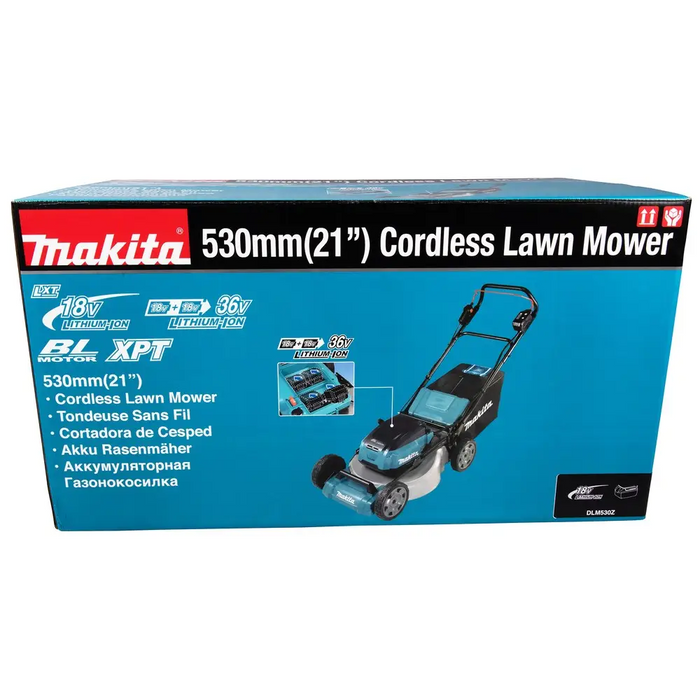 Makita DLM530Z lawn mower Walk behind lawn mower Battery Black Blue - MowersNAK-KOS<<<Cordless toolsNAK<<<ActionPL