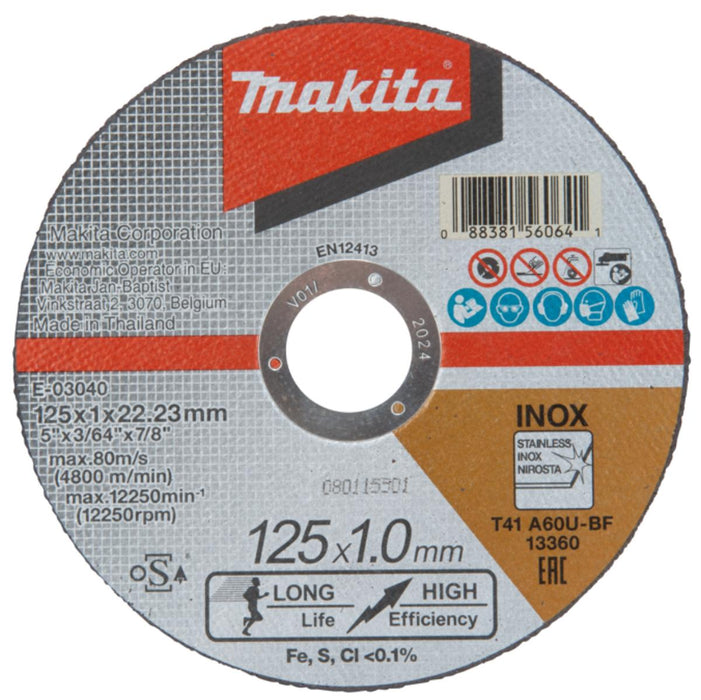 CUTTING DISC Ф125 1.0MM MAKITA