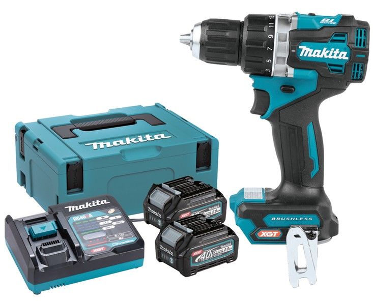 BATTERY BRUSHLESS IMPACT DRILL MAKITA HP002GA201 40 V, 64.00 nm, NUMBER OF BATTERIES 2, 2.00 Ah, SUITCASE