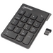 Manhattan Numeric Keypad Wireless (2.4GHz) USB-A Micro Receiver 18 Full Size Keys Black Membrane Key Switches Auto