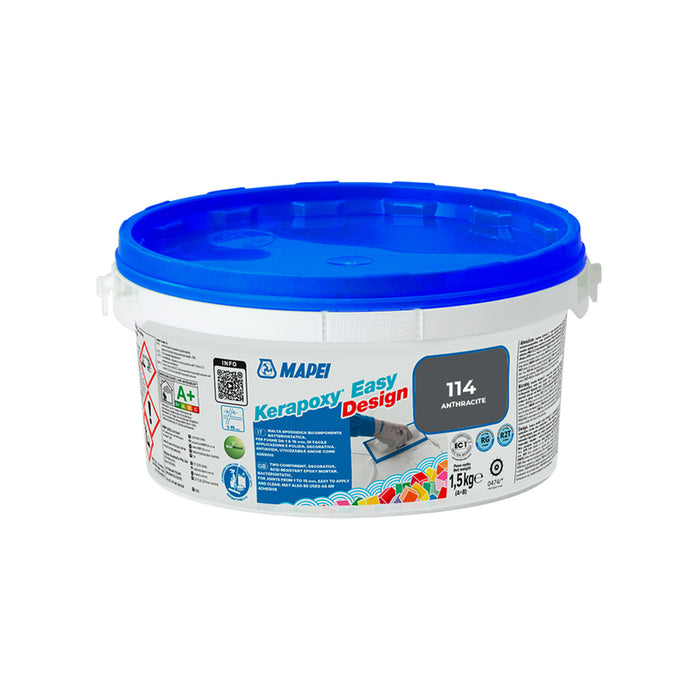 EPOXY GROUTING MIXTURE KERAPOXY EASY DESIGN MAPEI 114 ANTHRACITE