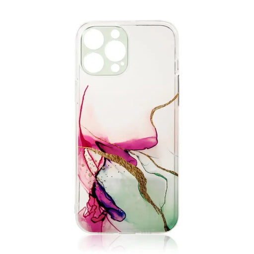 Marble Case for iPhone 12 Pro Gel Cover Mint Marble - Cell phone cases and covers<<<HurtelXML