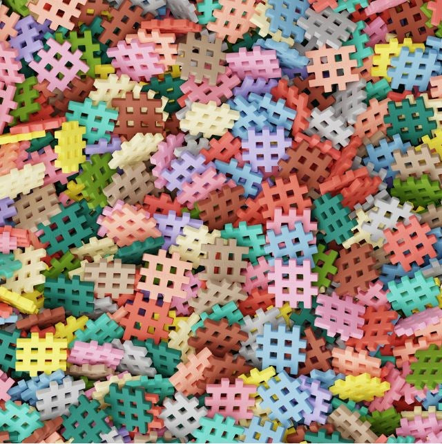 Marioinex Mini Waffle building blocks, 200 pieces in pastel colours