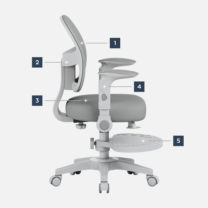 Junior 5.0 Grey swivel chair